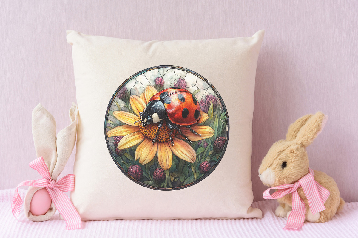 Stained Glass Ladybug Sublimation, an Illustration by RobertsArt (Photo 3 of 7)