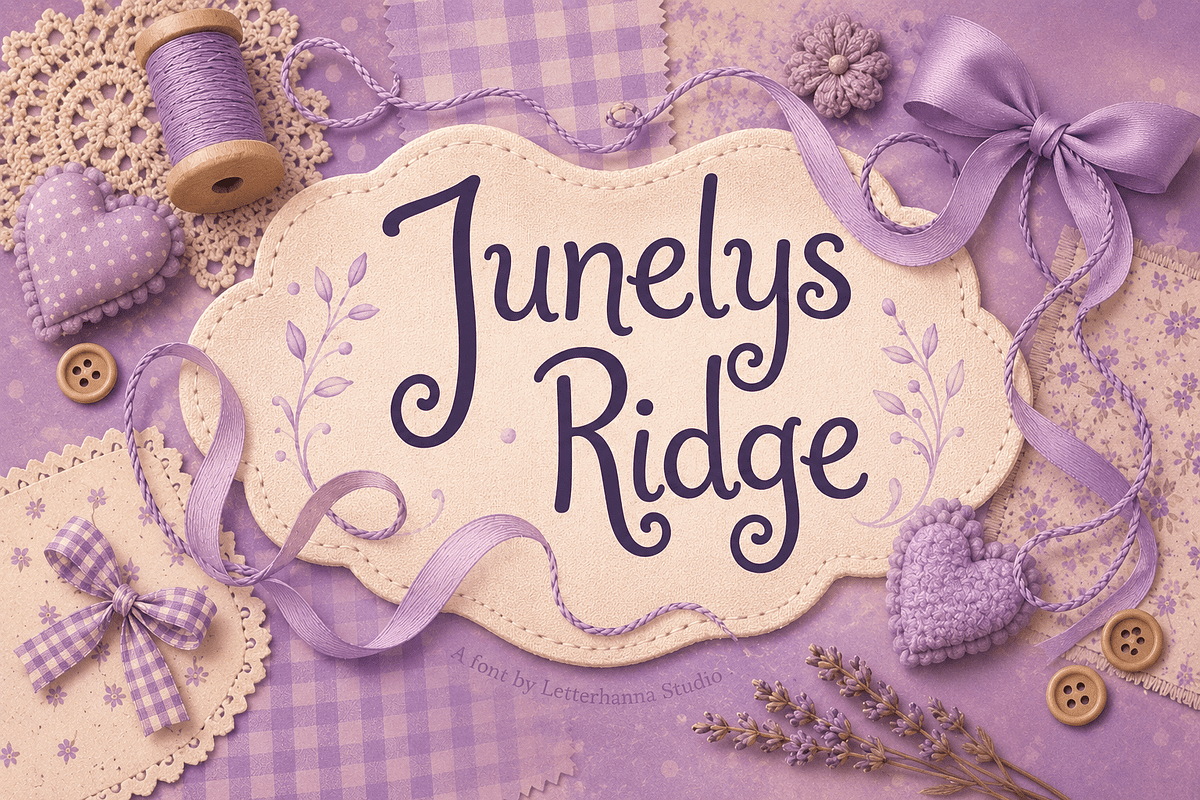 Junelys Ridge Font, a Handwritten Font by Letterhanna Studio (Photo 1 of 10)