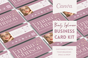 Beauty Influencer Business Card Kit, a Business Card Template by Golden Horizons Studio (Thumbnail 1 of 10)