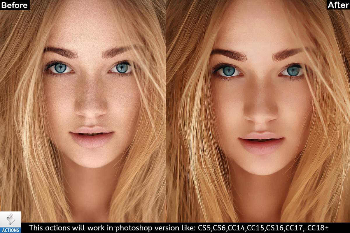 05 Retouch painting phoshop Action, an Action Add-On by Vatdesign (Photo 2 of 5)