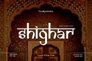 Shighar - Artdeco & Hindi Font, a Sans Serif Font by QR Design Studio (Thumbnail 1 of 6)