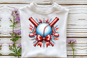 Baseball with black bow PNG, an Illustration by DreamCafeArt (Thumbnail 5 of 7)