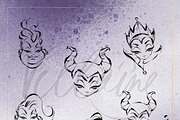 Fairy Tale Villains Doodles Clipart, an Object Graphic by KaramfilaS (Thumbnail 7 of 13)