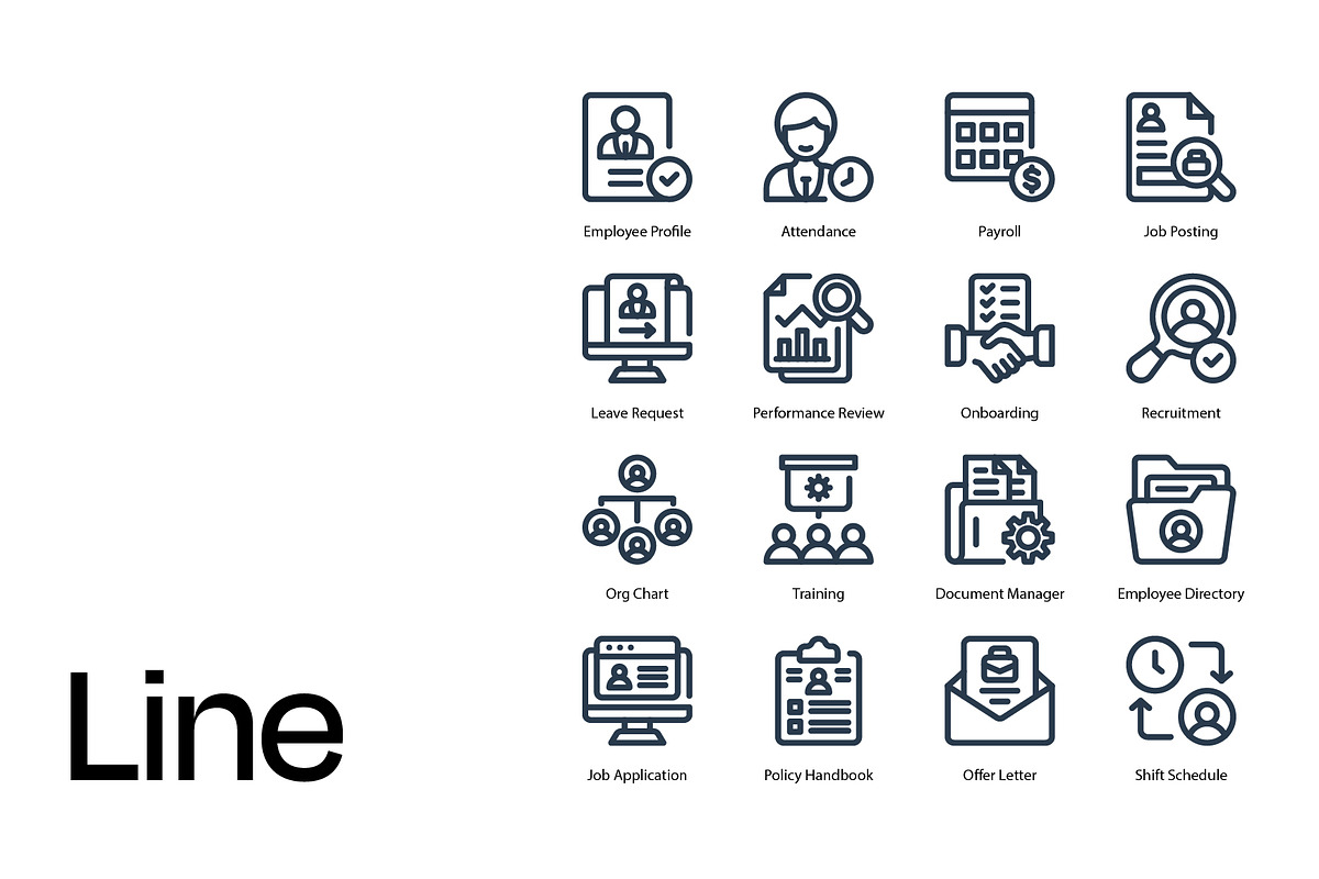 HRMS Icon Set, a Duotone Icon by Eklip Studio (Photo 3 of 4)