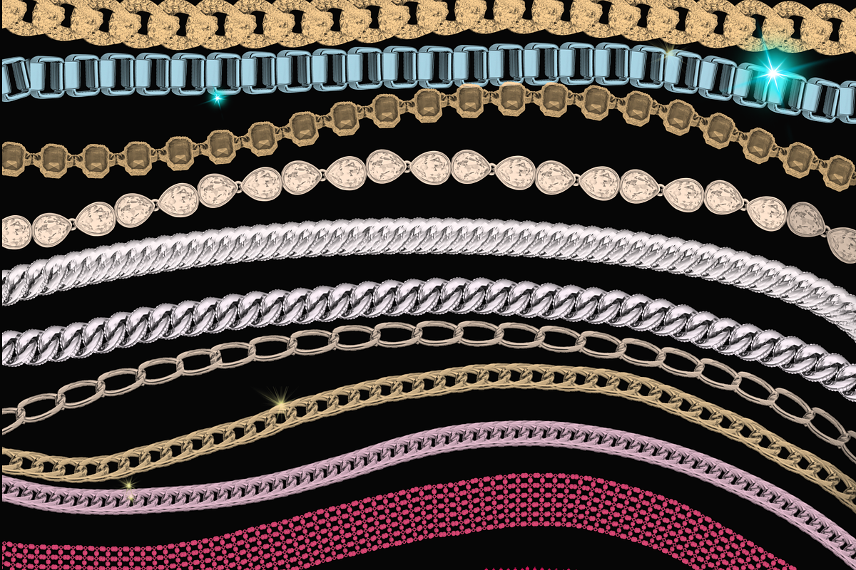 38! Chain, Necklace for PROCREATE X5, a Brush Add-On by Graphics Resources (Photo 3 of 8)
