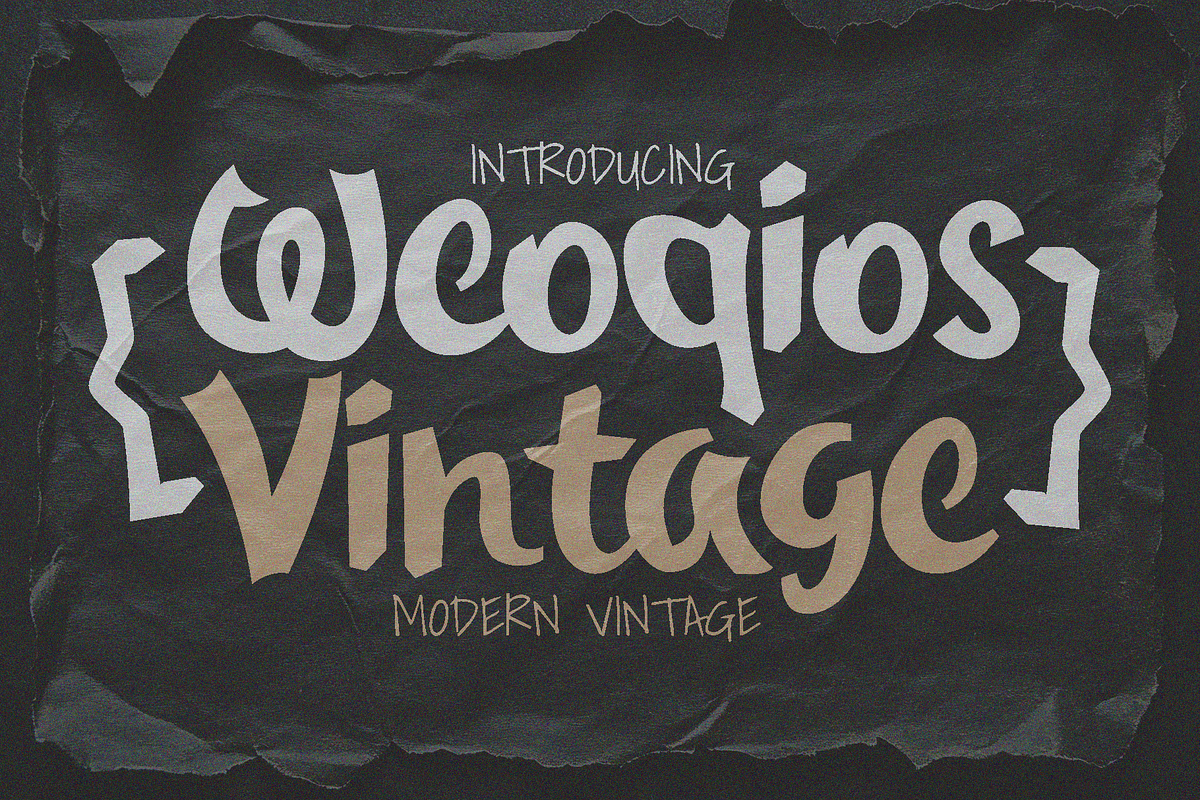 Weoqios Vintage Font, a Handwritten Font by Erifqizefont (Photo 1 of 11)