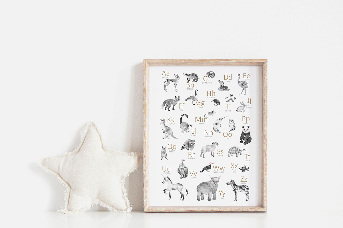 Animal ABC. Alphabet cards, an Animal Illustration by Natali Smolova (Photo 2 of 11)