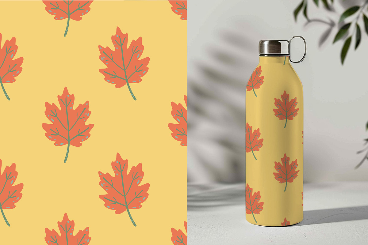 Autumn Leaves clipart & patterns, a Seasonal Illustration by Carpet Tapete Pretzel (Photo 7 of 11)