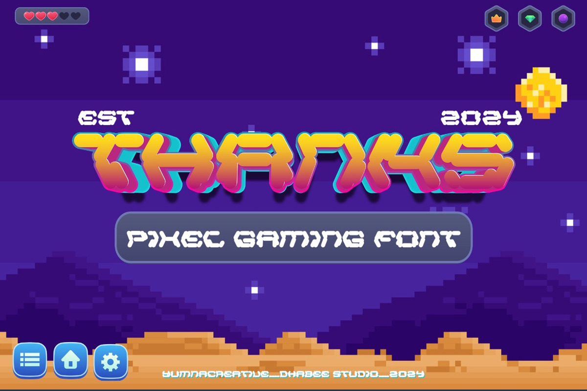 Swepiers - Pixel Gaming Font, a Font by Dhabee (Photo 7 of 15)
