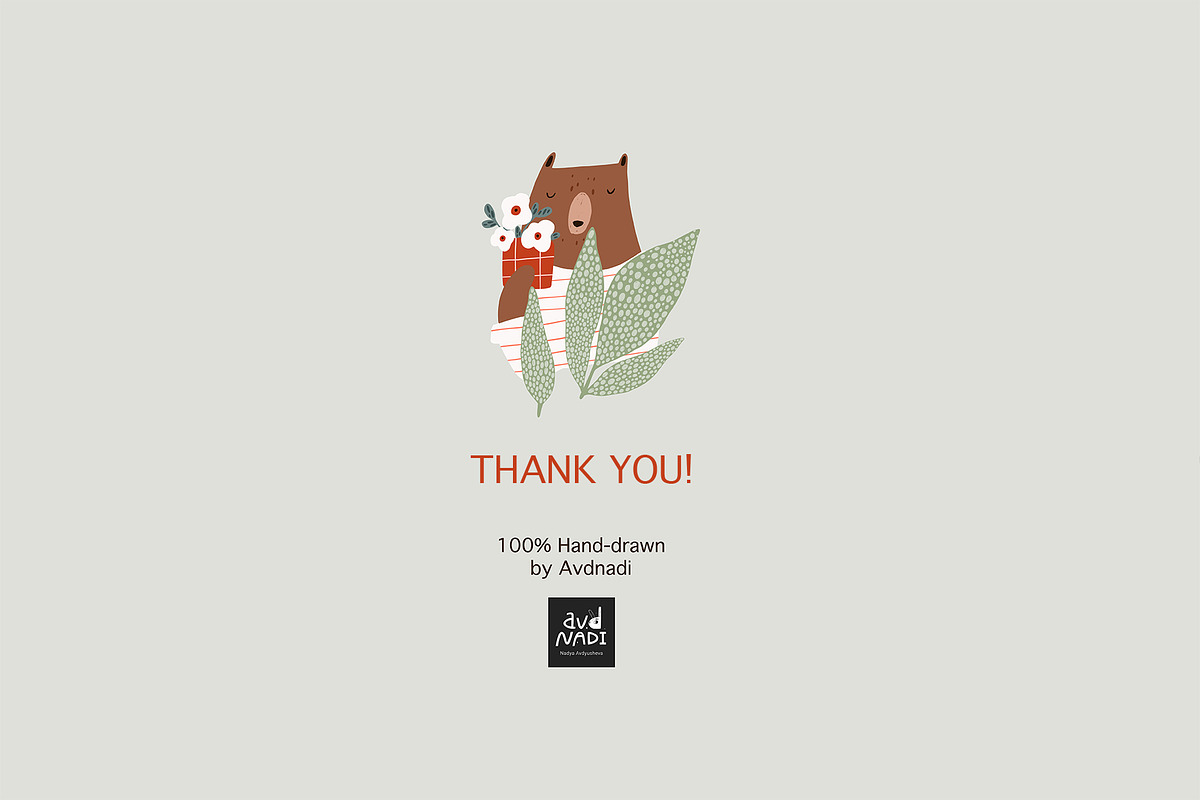 Bear’s Secret Garden - collection, an Animal Illustration by avdnadi (Photo 11 of 11)