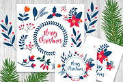 Merry christmas winter plants set, a Card Template by Lucia Fox (Thumbnail 1 of 2)