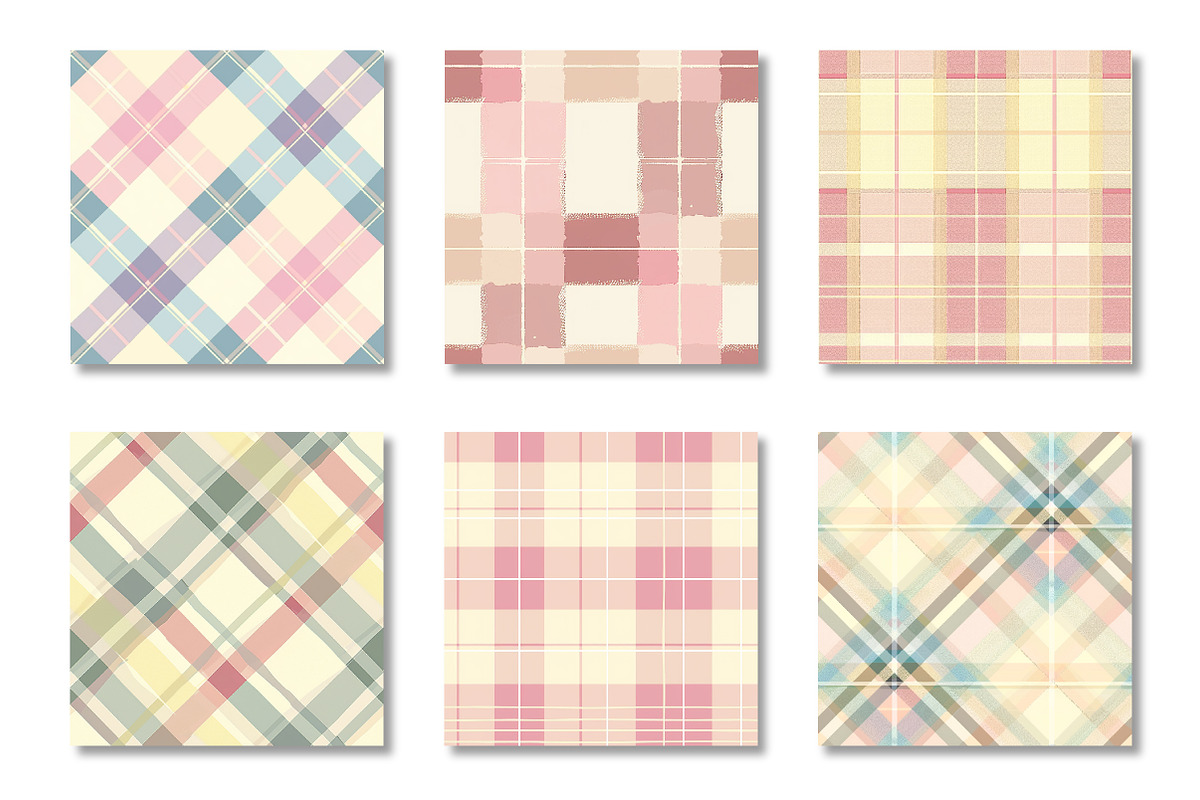Pastel Check Seamless Pattern Bundle, a Pattern Graphic by Canvas Craft (Photo 2 of 9)