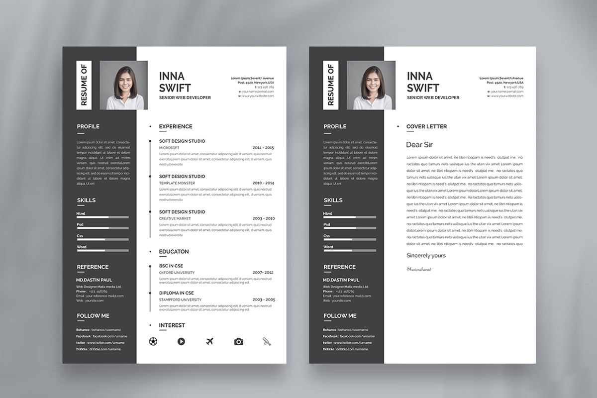 Professional Resume CV Template, a Resume Template by Blackcloud_Creations (Photo 6 of 8)