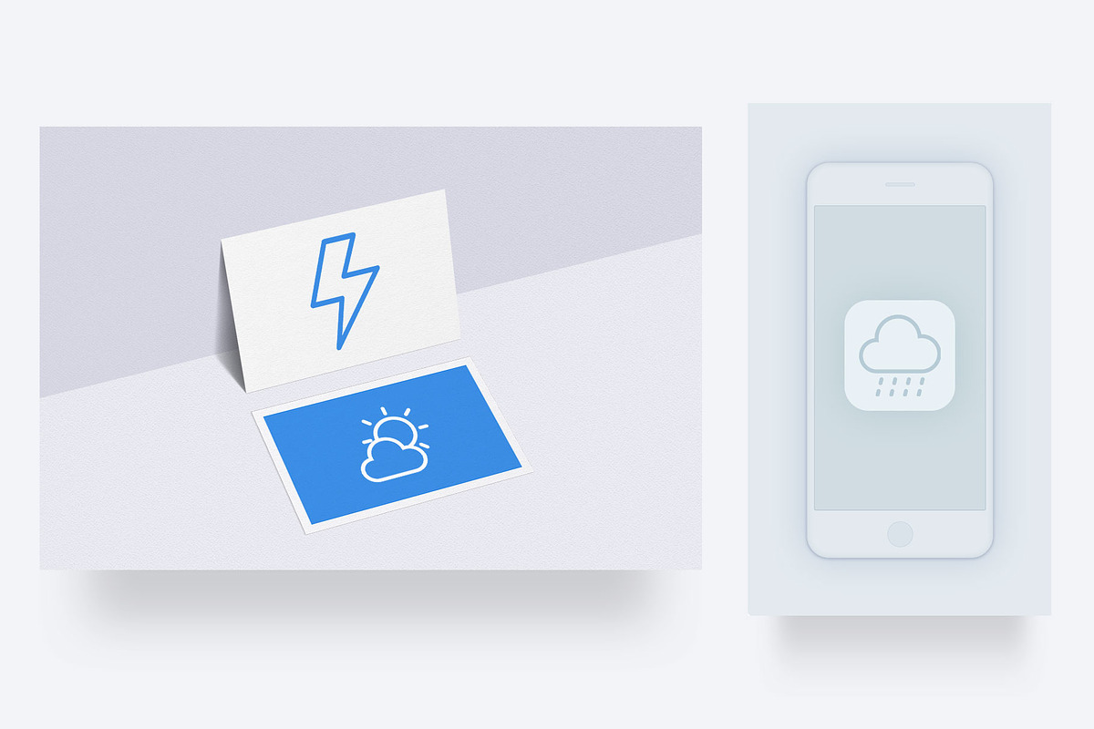 Weather | 32 Icons Set, an Outline Icon by Marina Silence (Photo 6 of 17)