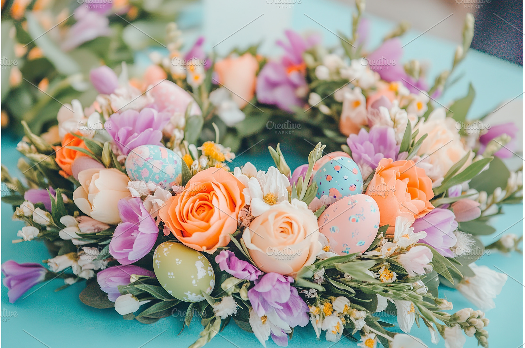 Easter celebration table decor with, a Holiday Photo by Lermont51