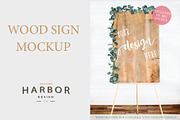 Easel Wood Sign Mockup - Eucalyptus, a Product Mockup by Harbor Design Co (Thumbnail 1 of 2)