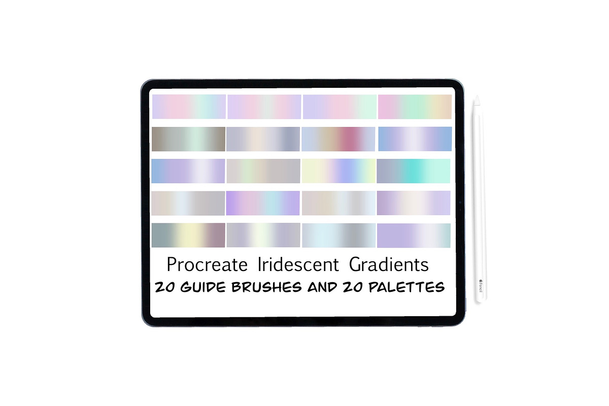 Procreate iridescent gradients kit, a Palette Add-On by Illustration Tribe (Photo 1 of 2)