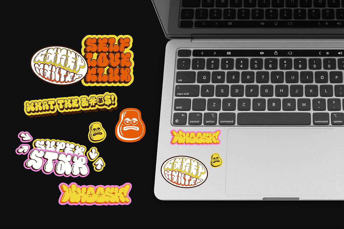 MOMO TOMO - Graffiti Pop Bubble Font, a Sans Serif Font by Casloop Studio (Photo 8 of 9)