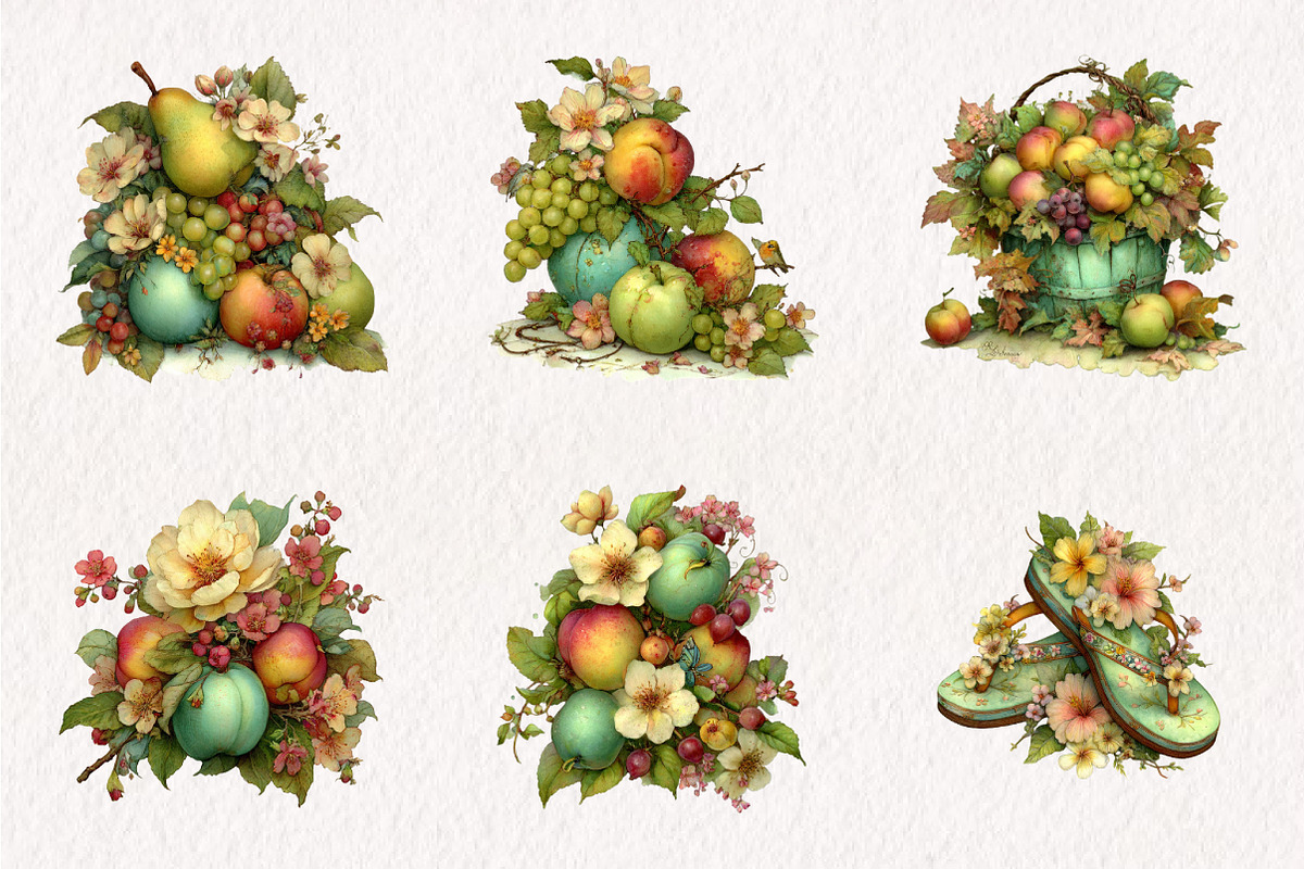 Watercolor Summer Vibe Clipart, an Illustration by CreationArt (Photo 7 of 7)