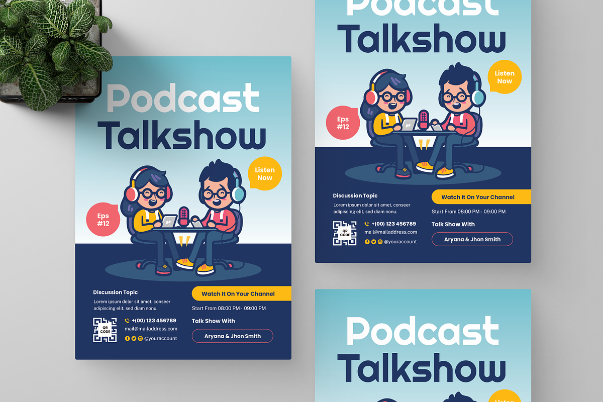 Podcast Talkshow Flyer, a Flyer Template by Annora Studio (Photo 5 of 5)