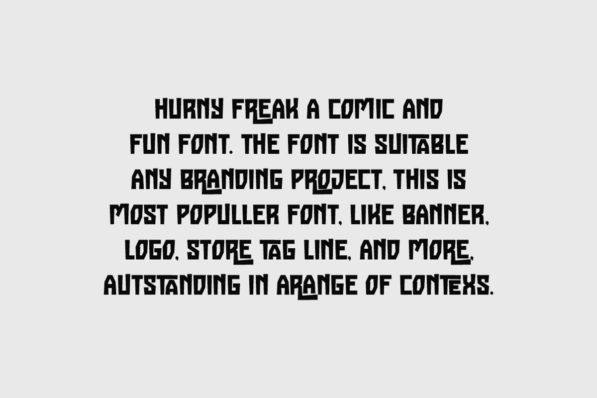 Hurny Freak - Funny Font, a Sans Serif Font by Iqsiart Studio (Photo 2 of 7)