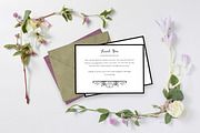 Floral Funeral Thank you card, a Card Template by SmmrDesign (Thumbnail 1 of 4)