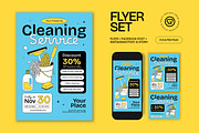 Cleaning Service Promo Flyer, a Flyer Template by graphicook (Thumbnail 1 of 3)