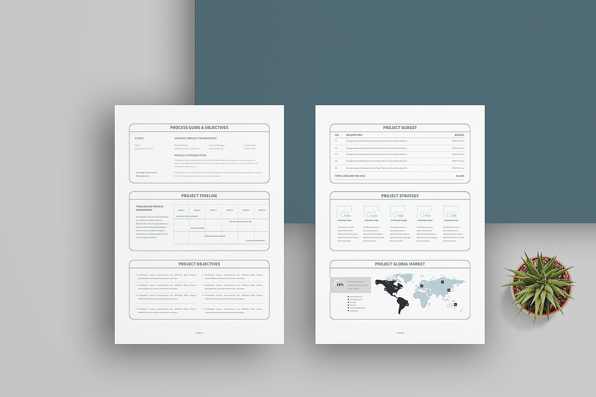 Proposal Bundle | MS Word & Indesign, a Stationery Template by obayes (Photo 6 of 16)