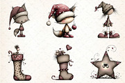 Whimsical Christmas Clipart Bundle, an Illustration by DreamCafeArt (Thumbnail 4 of 8)