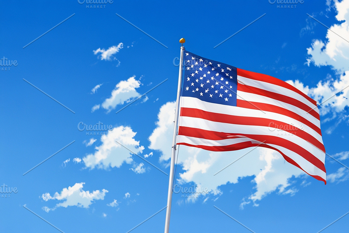 American flag in sky background, a Background Graphic by Anamul Haque Anik (Photo 7 of 9)