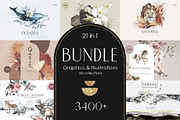 BUNDLE 3400+ in 1 Illustrations, an Animal Illustration by Anastezia Luneva (Thumbnail 1 of 22)