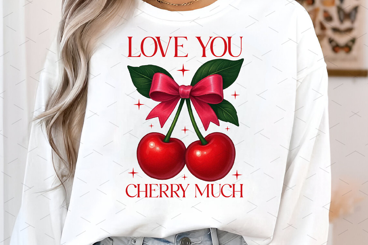 Coquette Valentine Love You Cherry M, an Illustration by Libby Wishes (Photo 4 of 7)