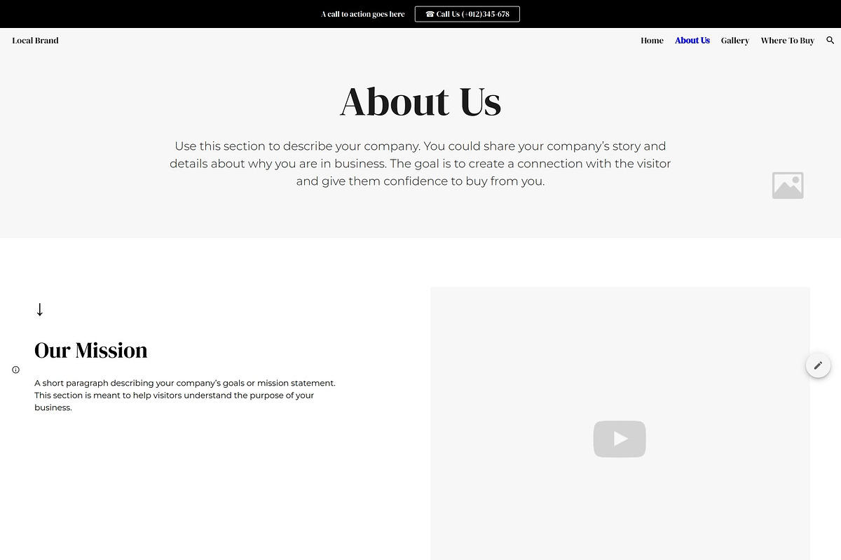 Local Brand 1 | GoogleSite Wireframe, a Templates & Theme by Template Heaven (Photo 4 of 4)
