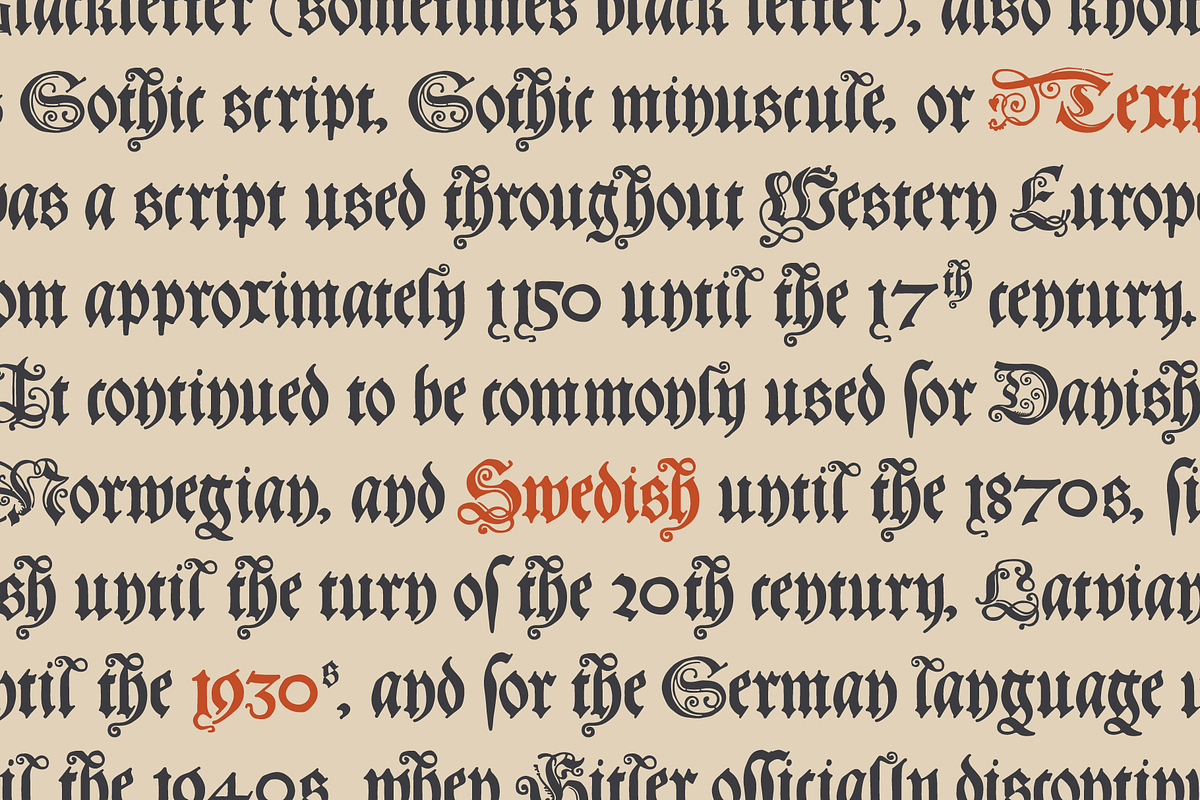 Polish Blackletter Schwabacher font, a Blackletter Font by kaer_shop (Photo 8 of 12)