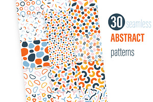 Color seamless bright funky patterns