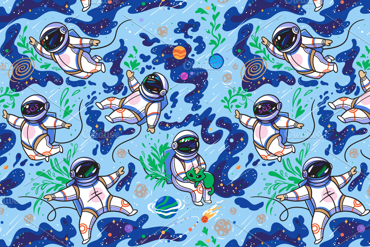 30 Fantasy Seamless Patterns, a Pattern Graphic by PenguinHouse (Photo 2 of 24)
