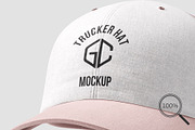 Trucker Hat Mockups, a Hat Mockup by graphiccrew (Thumbnail 4 of 11)