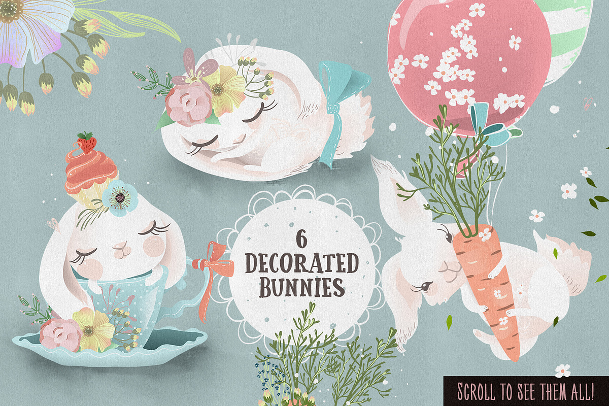 Lovely Bunnies Collection, an Animal Illustration by Anna Babich (Photo 2 of 6)