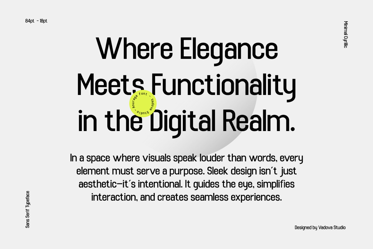 Anuraga Cyrillic Sans Serif Font, a Sans Serif Font by Vadovastd (Photo 6 of 7)