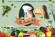 The Foodie Kit - Food Illustrations, an Animal Illustration by Lisa's Balcony (Thumbnail 1 of 12)
