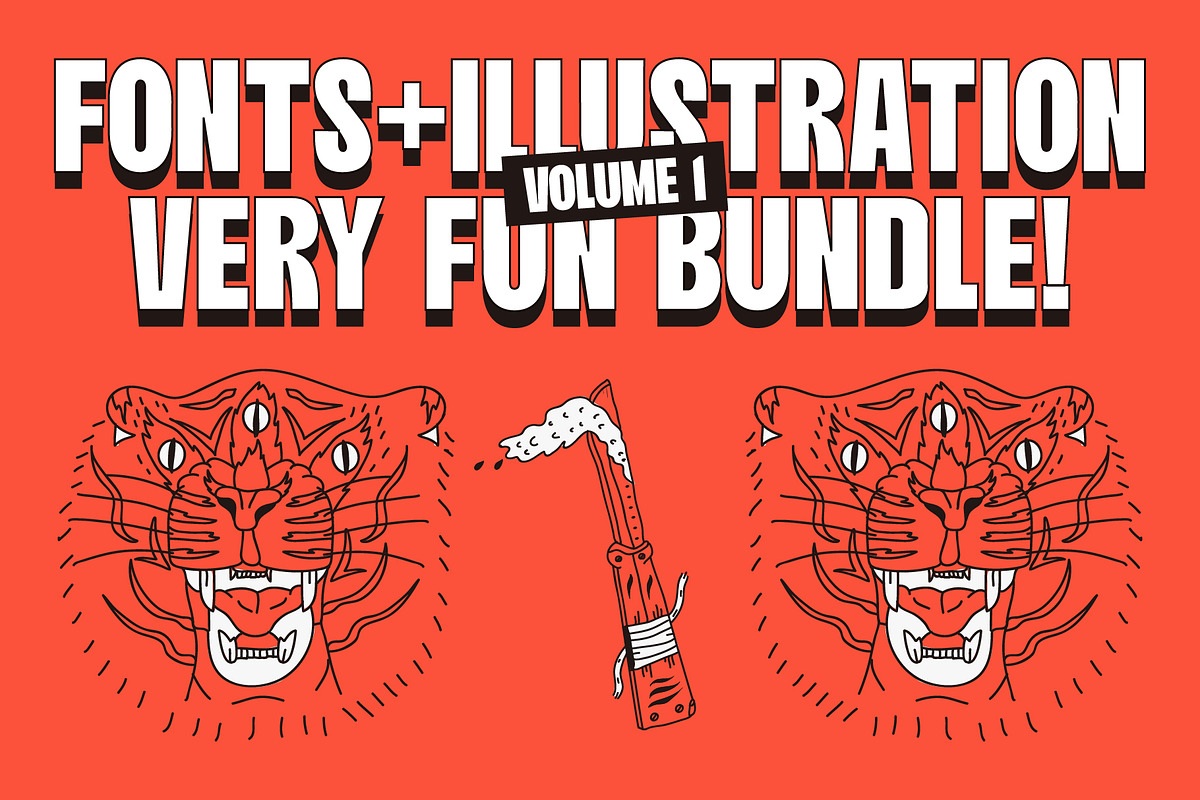 Fonts + Illustration Bundle, a Blackletter Font by Kulturë Type (Photo 1 of 9)