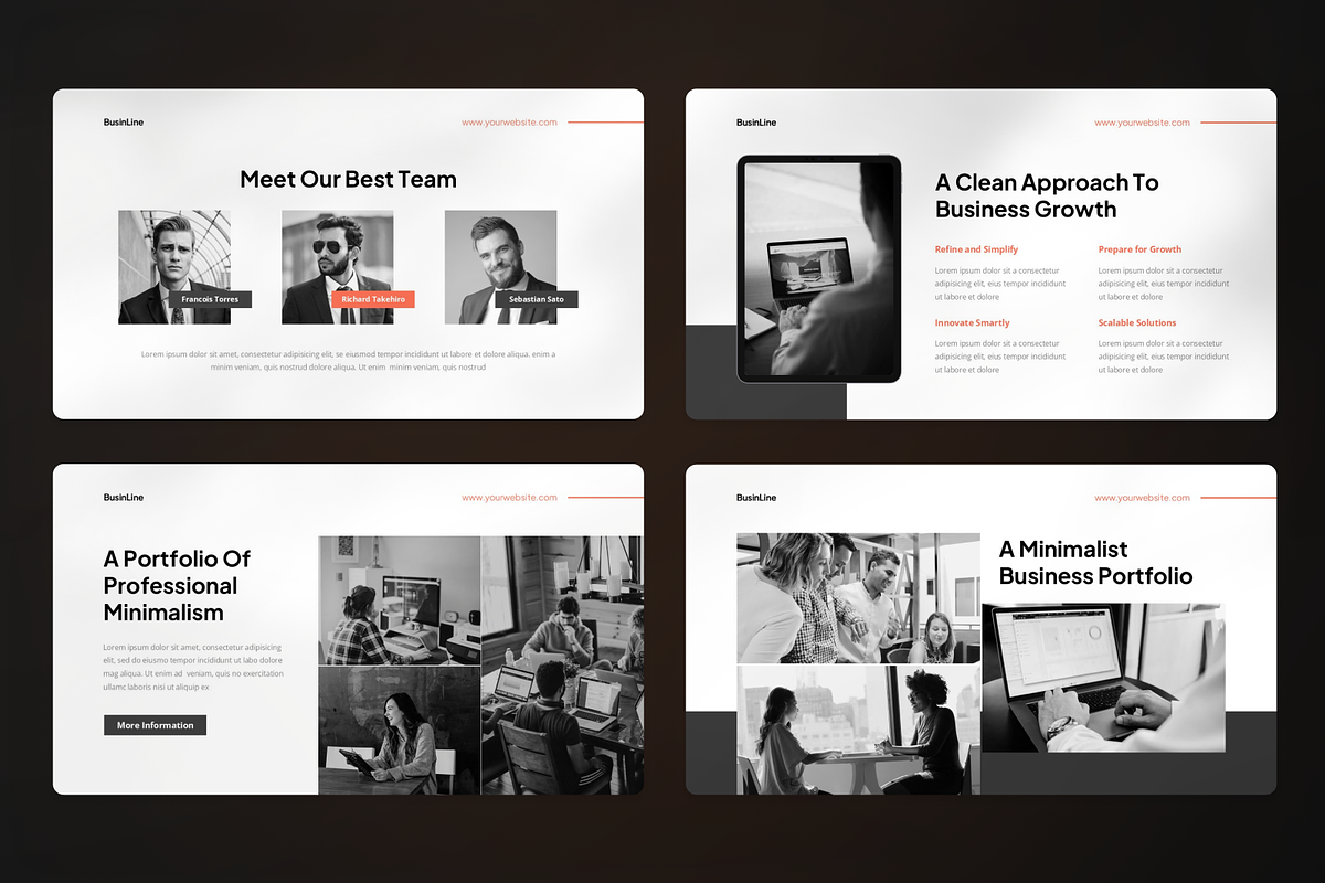 Clean Minimal Business Google Slide, a Presentation Template by SquidPixey (Photo 3 of 7)