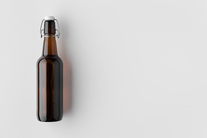 Flip-top beer bottle mockup, JPEG, a Food & Drink Photo by Shablon