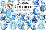Blue Winter Christmas Aesthetic Pack, a Graphic by CitraGraphics (Thumbnail 1 of 4)