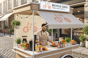 Bicycle Juice Monoline Logo