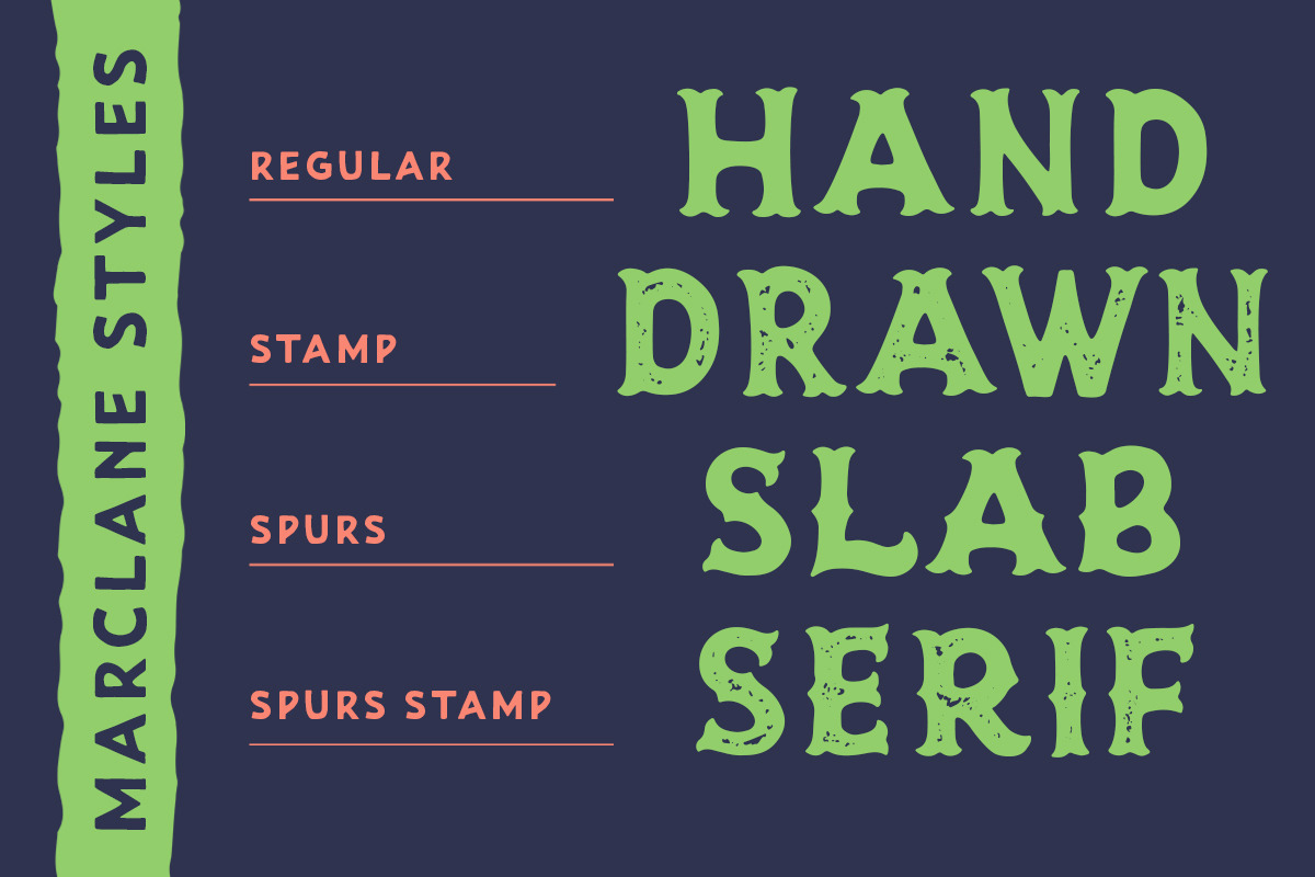 Marclane & Extras, a Slab Serif Font by IronbirdCreative (Photo 3 of 9)