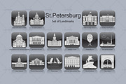 St. Petersburg landmark icons (16x), an Icon by Artefy's Graphic Bar (Thumbnail 1 of 2)