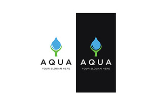 Natural blue aqua abstract logo desi, a Branding & Logo Template by LOGOCREATIVE
