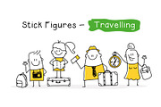 Stick Figures - Travelling, a Person Illustration by Anna Semenchenko (Thumbnail 1 of 2)