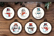 Cartoon Christmas Snowmans. PNG, an Animal Illustration by KENO Mascots (Thumbnail 7 of 8)